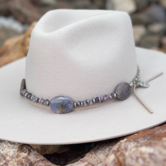 Stella Wilder Hats Accessories - Purple Amethyst Pisces Hat Band